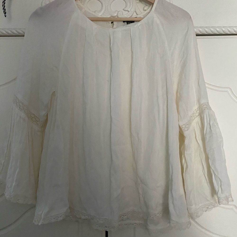 forever 21 white flowy top or beach cover up
